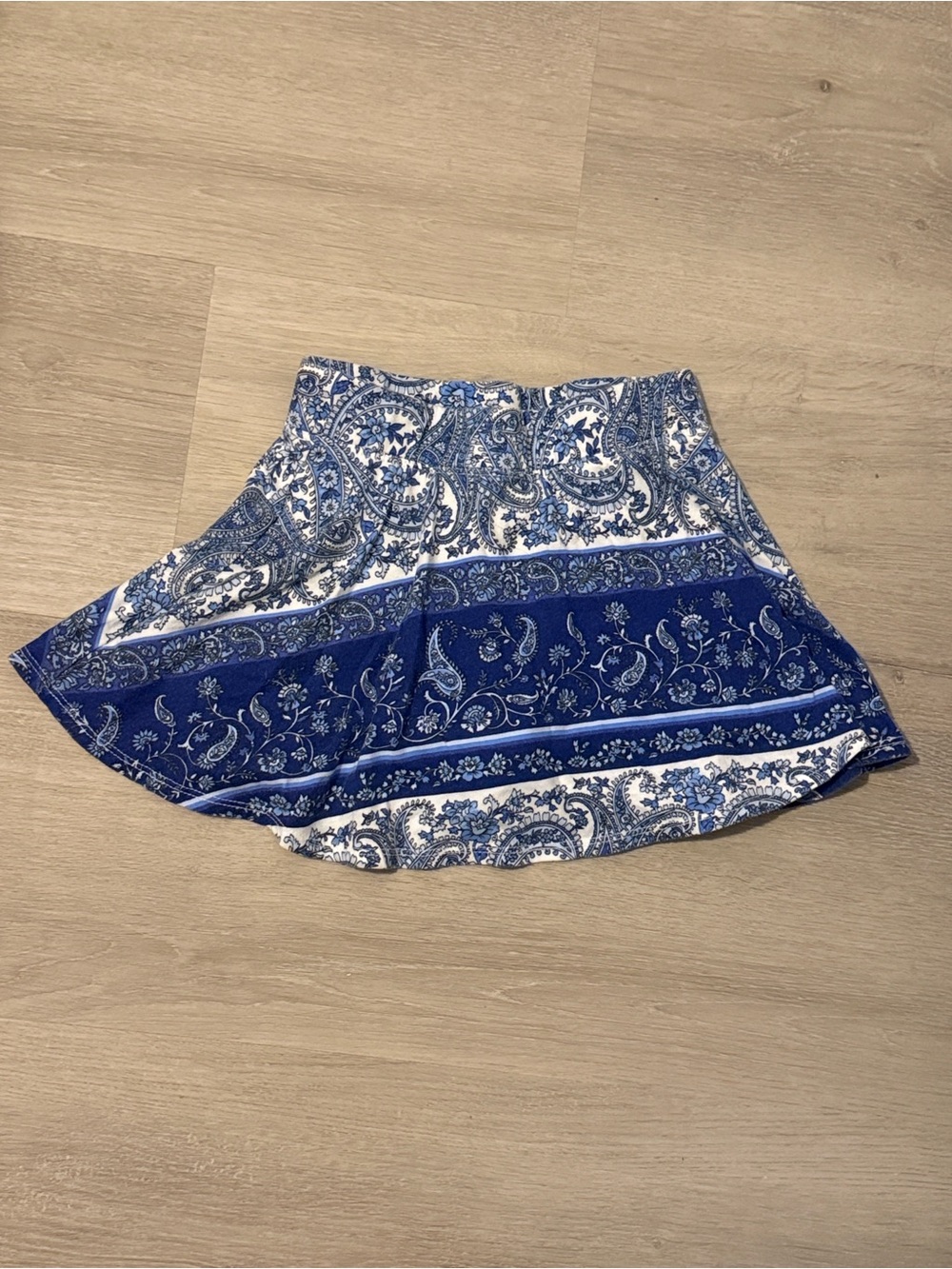 The Children's Place Blue & White Paisley Skater Skirt